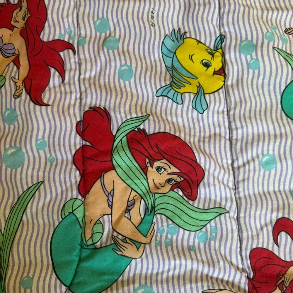 Vintage Disney's The Little Mermaid Twin Comforter 1989/1990s